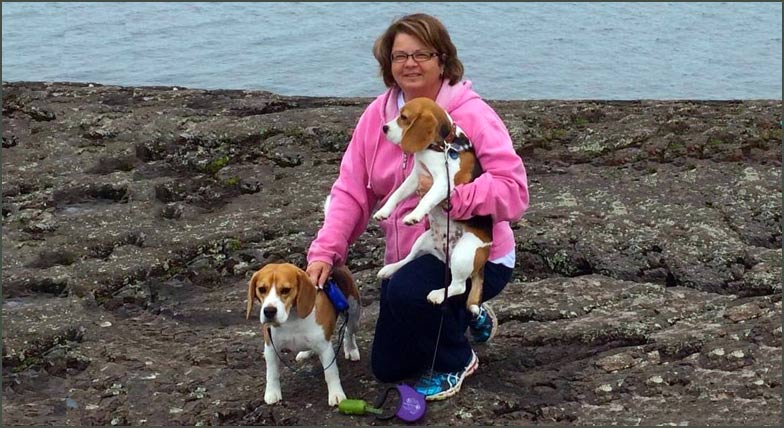 Kathy with Geo and Lindy